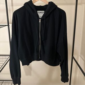 Hollister Cropped Zip-Up Hoodie